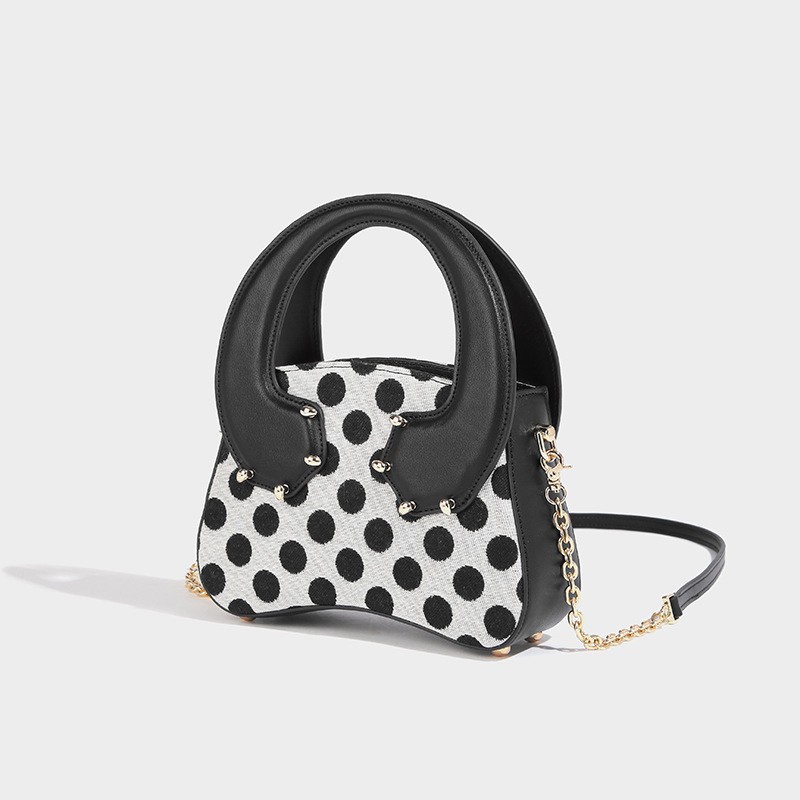 IELGY Túi Đeo Chéo Màu Sắc Tương Phản Phối Dây Xích Thời Trang Cho Nữ