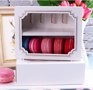 (Set 10) Hộp giấy bánh Macaron