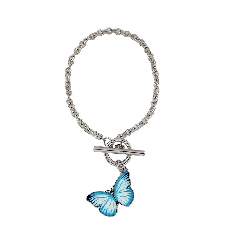 Vòng tay trang trí mặt hình bướm phong cách Hàn Quốc xinh xắn