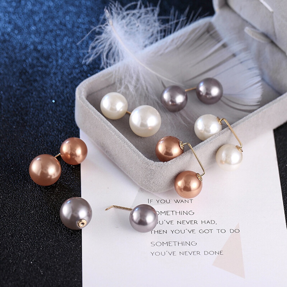 Bộ 3 Ghim Cài Áo Đính Ngọc Trai Thiết Kế Tinh Tế