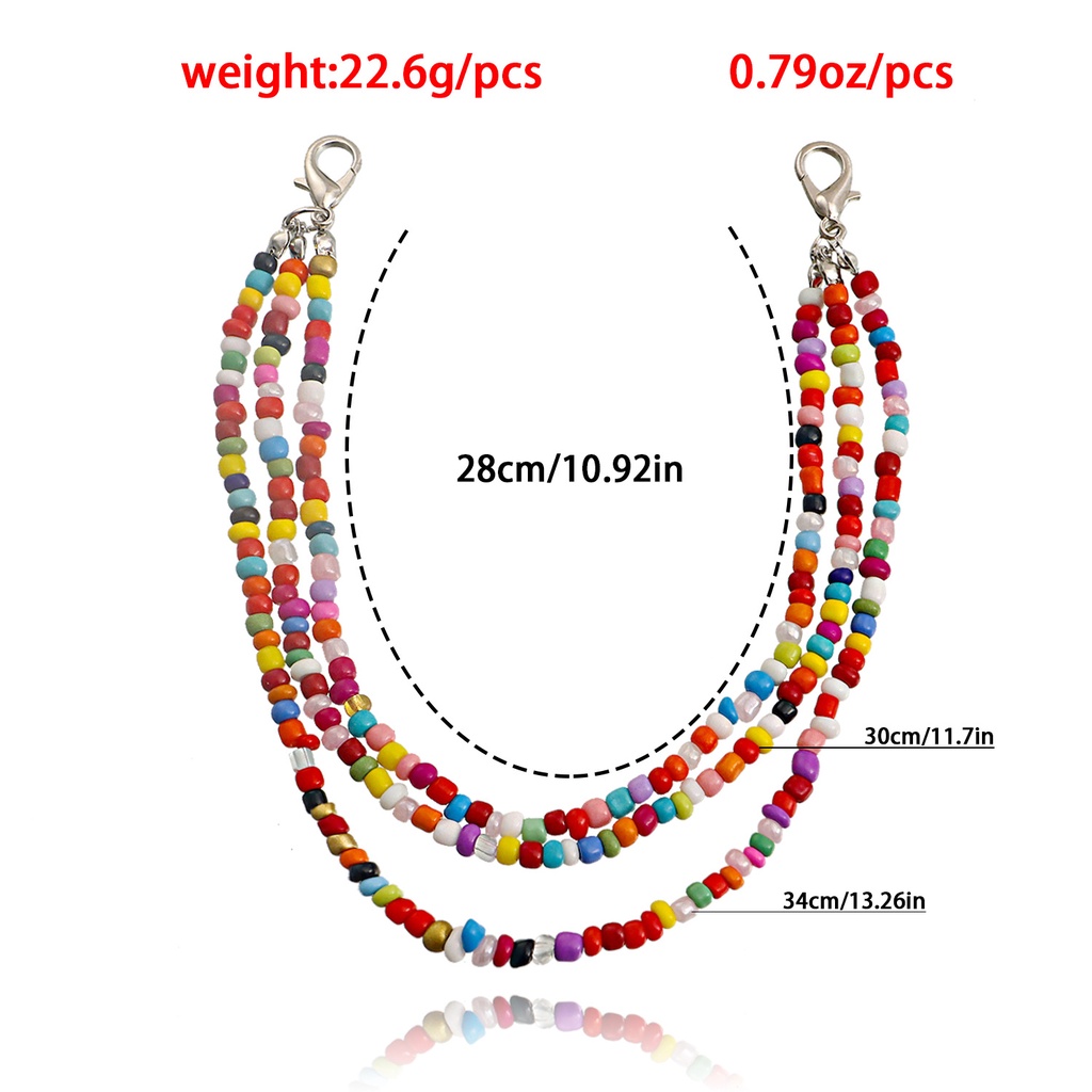 Dây Chuyền Xỏ Hạt Nhiều Màu Sắc Phong Cách Bohemian Sang Trọng Dành Cho Nữ