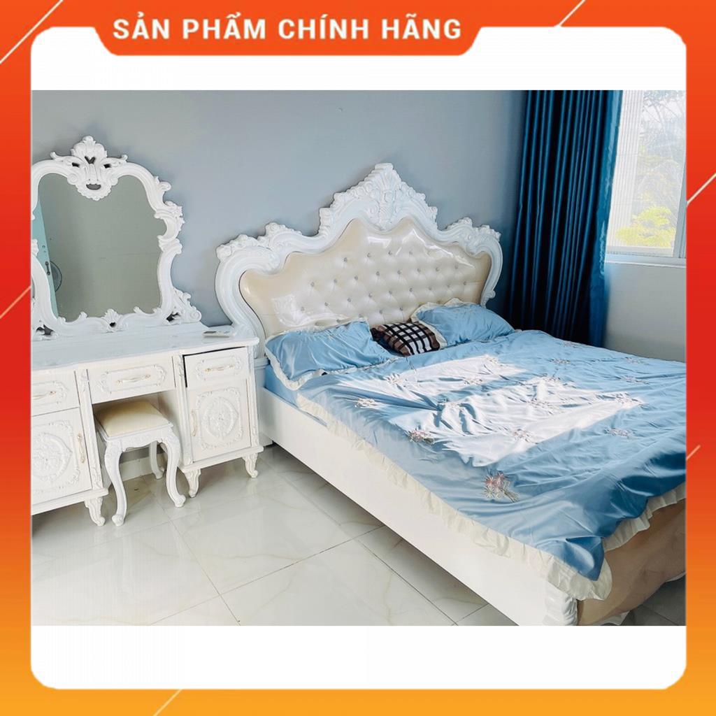 Bộ Chăn Ga Gối Lụa thêu cao cấp mẫu Hoa Cúc 4 món chất liệu phi lụa telcel 100s