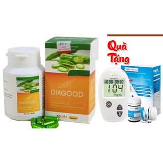 [COMBO 4 LỌ] Diagood - Hỗ trợ điều trị tiểu đường - Tặng kèm Máy đo đường huyết Safe Accu - 25 que thử - 25 kim