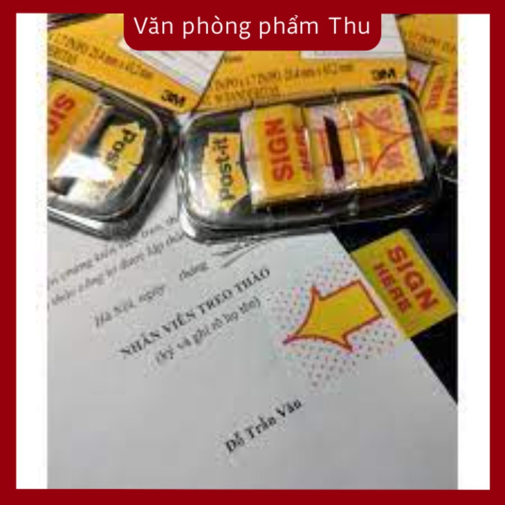 Giấy ghi chú, giấy dán trình ký Sign here