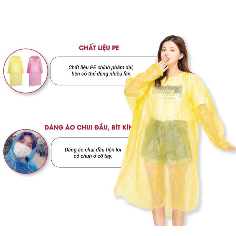 50 áo mưa bông giấy tiện lợi siêu rẻ