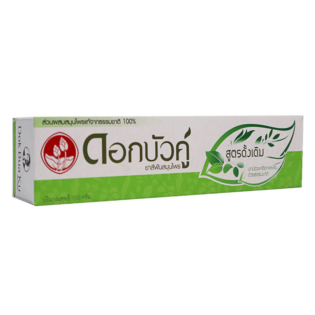 [Hàng Chính Hãng] Kem Đánh Răng Thảo Dược Thái Lan Twin Lotus Dok Bua Ku Original 100gr