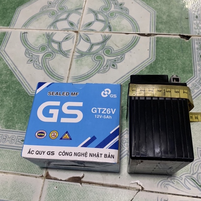 Bình điện GS (12v _ 5Ah )gắn xe clik va vario đời 2017 kích thước bình ( 11 x 10.5 x 7 )