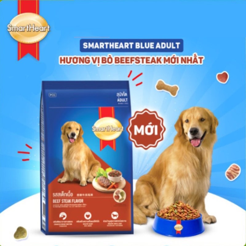 Cám Dành Cho Chó Lớn SmartHeart Vị Thịt Bò Nướng 400g