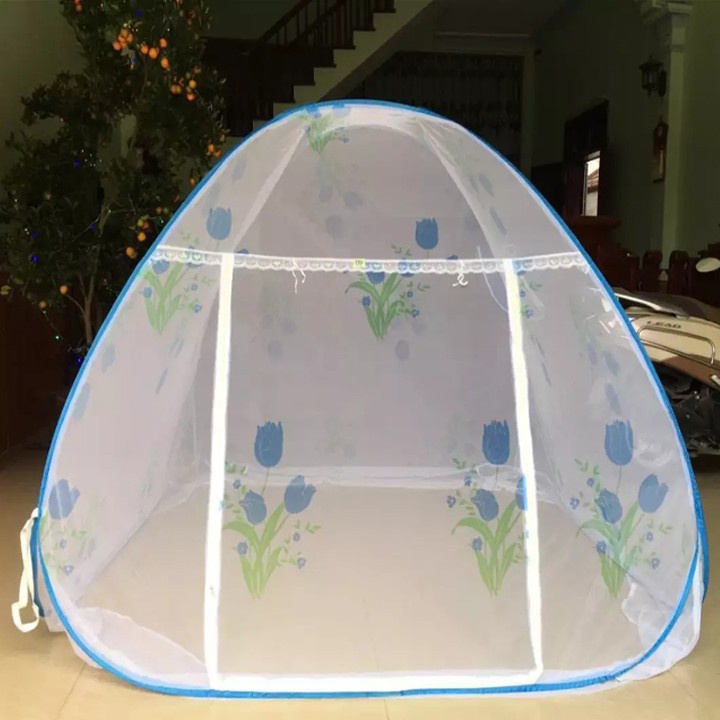 Mùng Màn Chụp Tự Bung Không Đáy Hình Hoa Tiện Dụng Chống Muỗi Gấp Gọn Cho Người Lớn Đủ Kích Thước Giường Đơn Giường Tầng