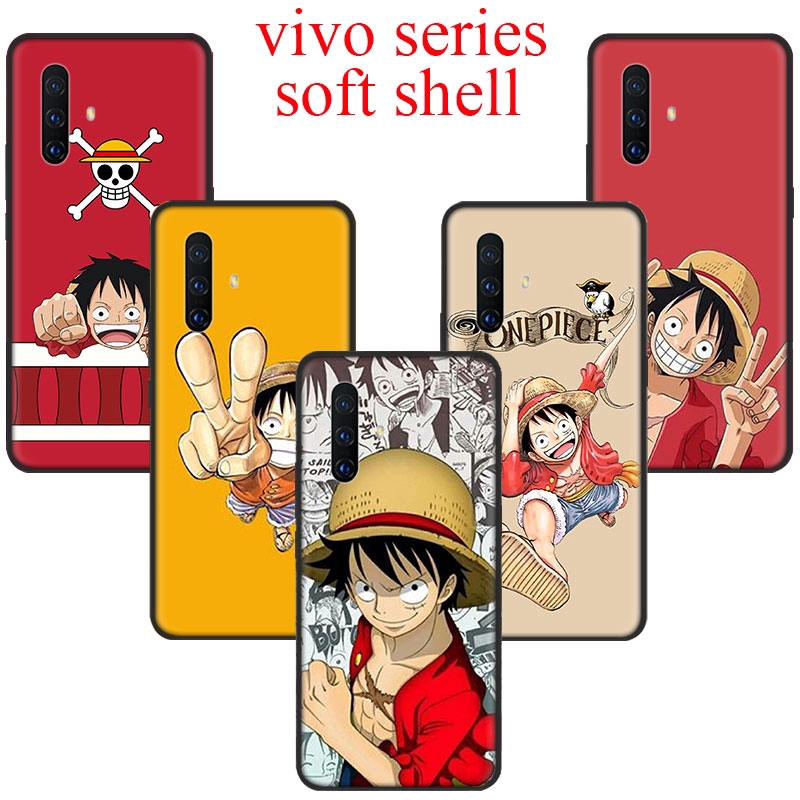 Ốp điện thoại mềm in hình nhân vật Luffy của One Piece cho VIVO Y11 Y17 Y5S Y53 Y55S Y69 Y71 Y81S Y91C