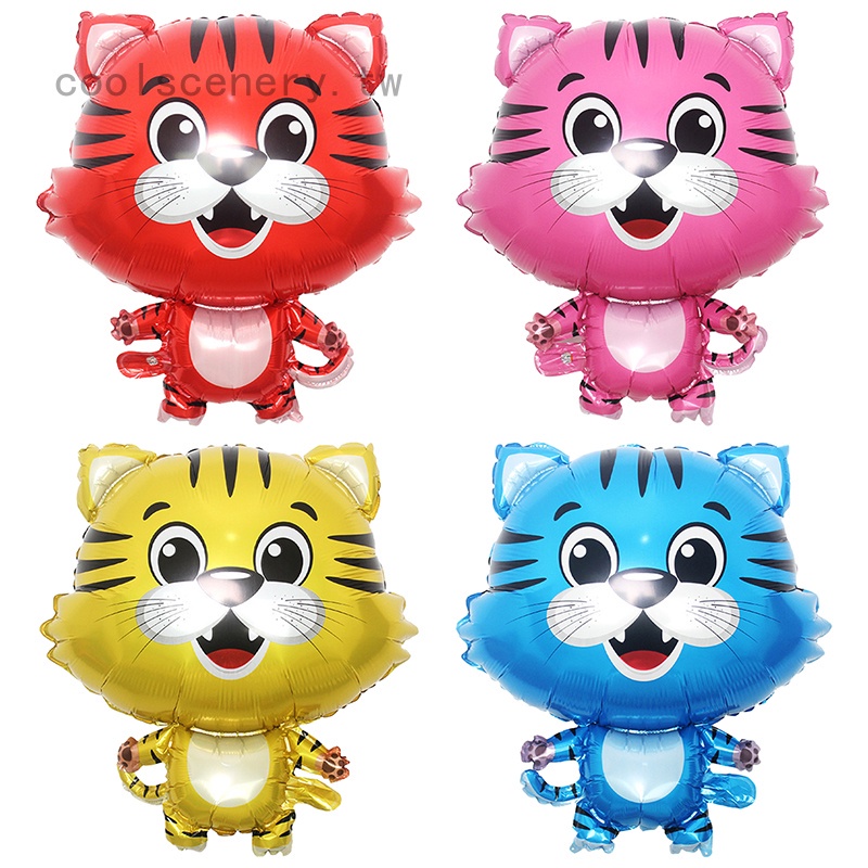 Bong bóng giấy nhôm hình con hổ hoạt hình dễ thương để trang trí tiệc