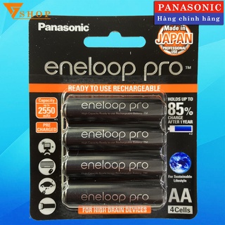 Vỉ 4 viên Pin Sạc AA Eneloop 2550mAh Panasonic Chính Hãng