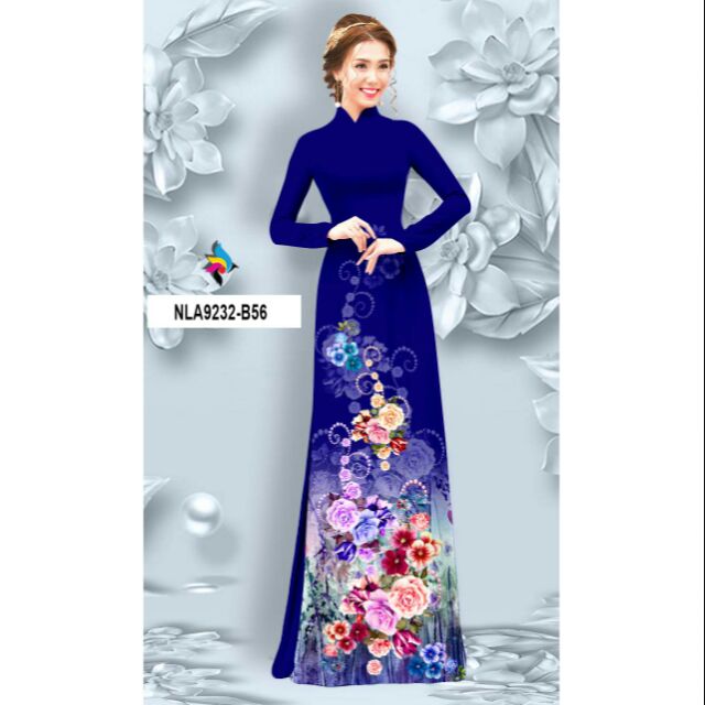Vải áo dài hoa chân