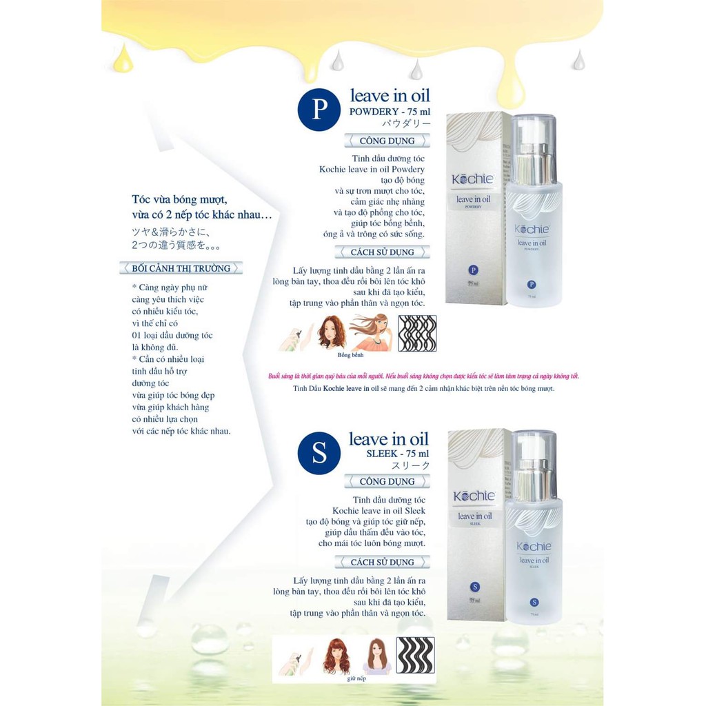 Tinh dầu dưỡng tóc Kochie Leave in Oil - Powdery (P) | BigBuy360 - bigbuy360.vn
