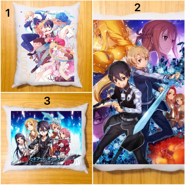 Gối sword art online dài 40x50 cm ruột bông hàn quốc
