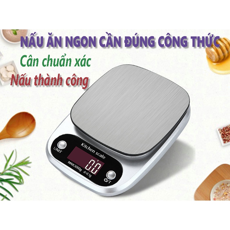 Cân thực phẩm tiểu ly điện tử siêu chính xác High Precision dải cân 3kg/1g,cân điện tử nhà bếp mini,độ chính xác cao