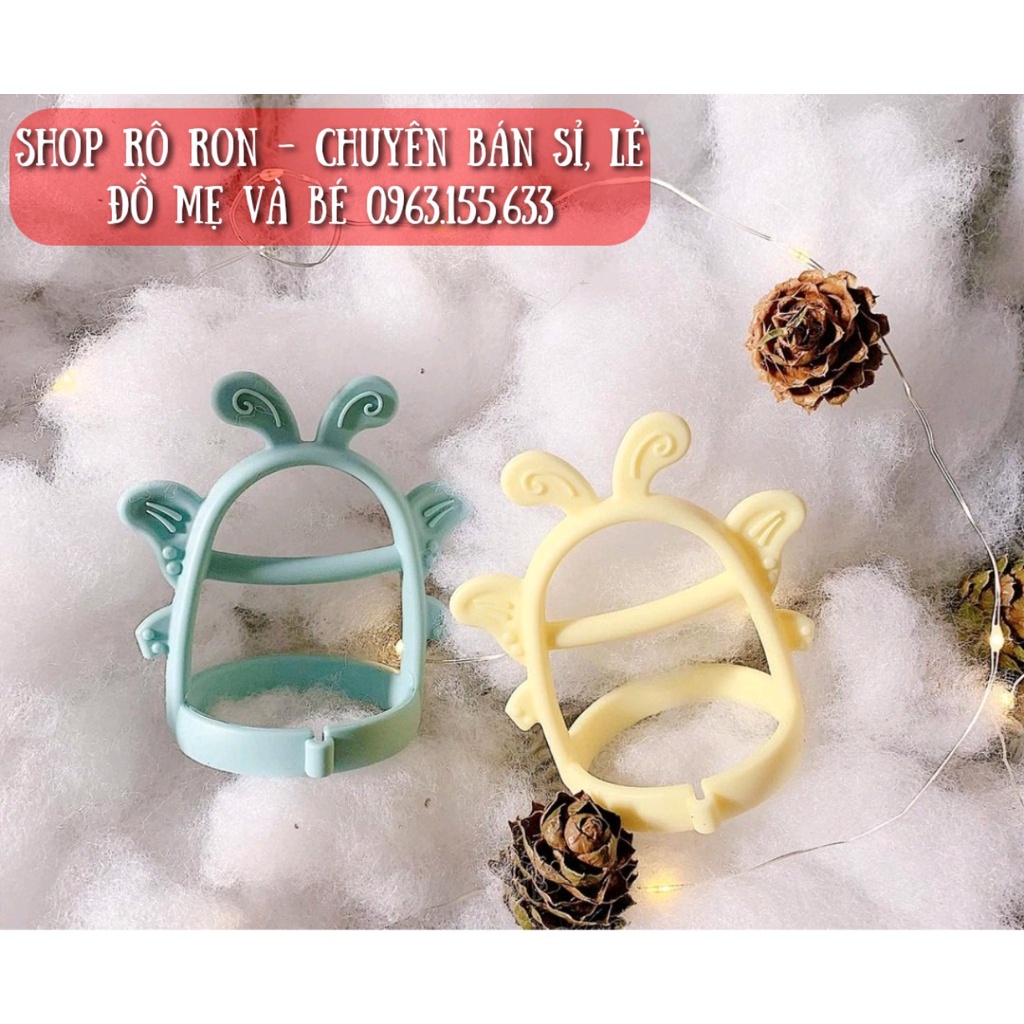 Gặm nướu silicon cao cấp MOLLI ButterFly tặng kèm hộp đựng - Gặm nướu cầm tay siêu mềm - Shop Rô Ron