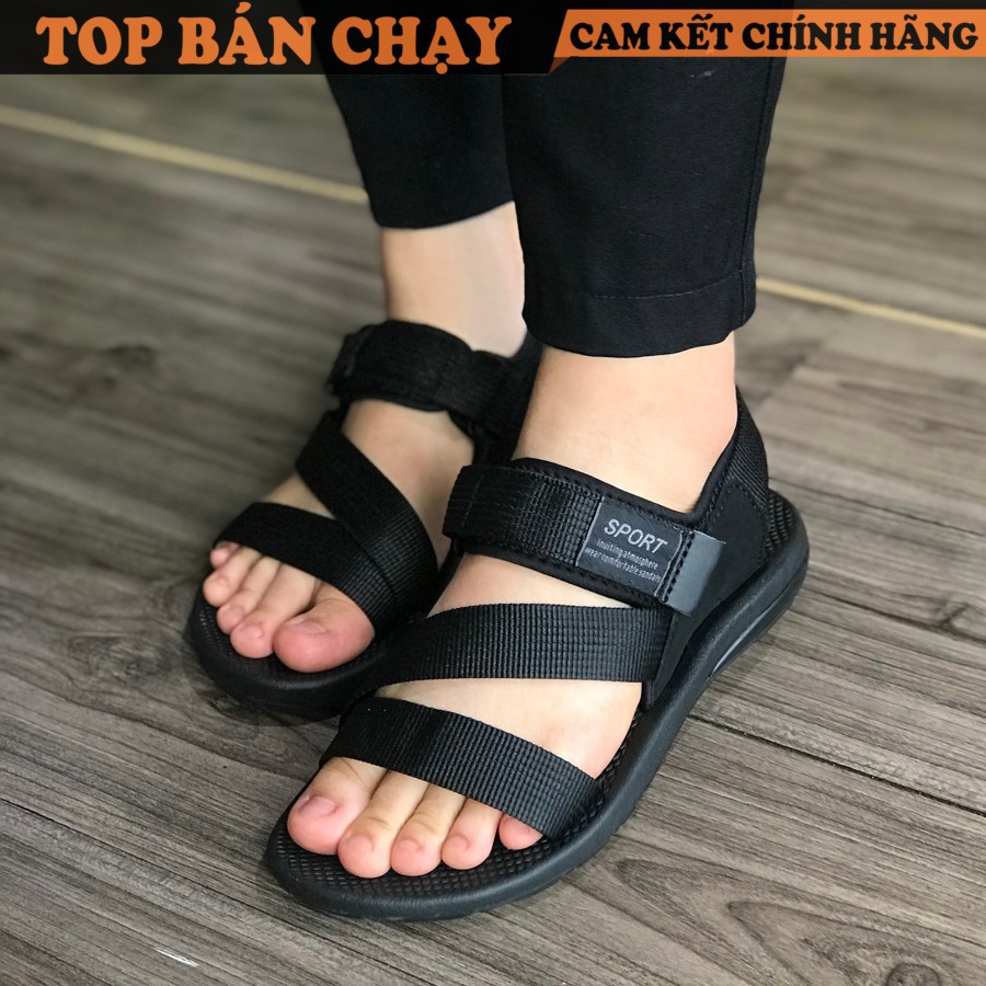 Giày xăng đan nữ quai chéo vải dù cotton RV871R - Sandal nữ Rova