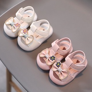Sandal hoa nơ cho bé gái tập đi 0-2 tuổi xinh xắn