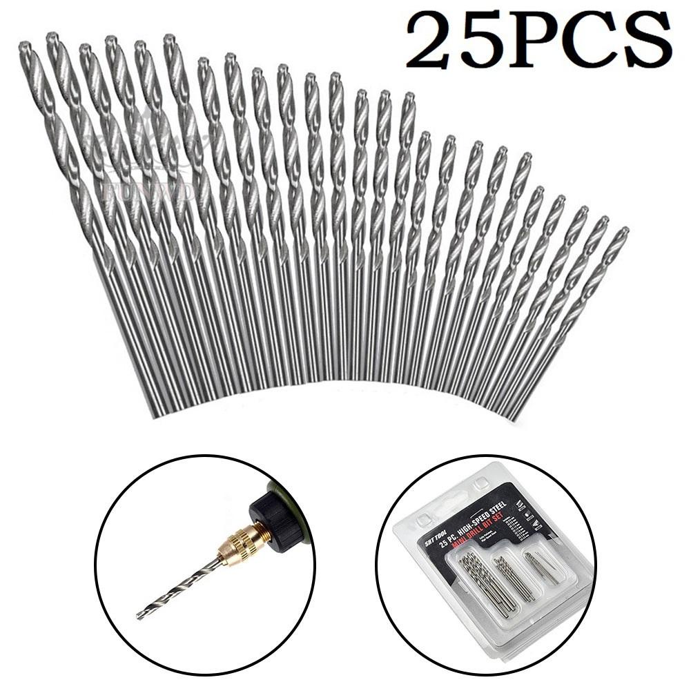 Bộ 25 Mũi Khoan Xoắn Nhỏ 0.5mm-3mm