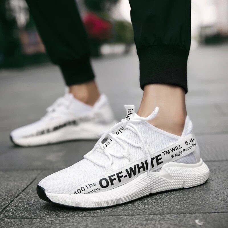 (Có 2 Màu) Giày nam sneaker thể thao đế bánh mỳ Offfwhitee 2 màu đen và trắng
