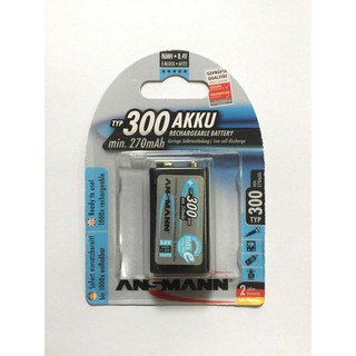 Pin Sạc 9v Ansmann 300mah Màu Đen