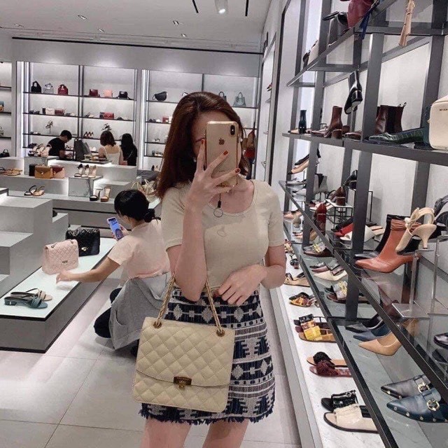 Túi trần trám cnk , trần ô khoá gập xuất dư size 24 hot hit