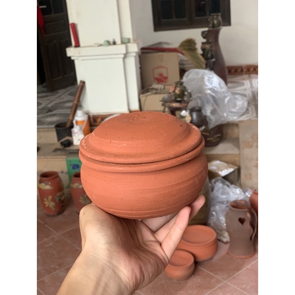 Nồi đất nung,niêu nấu cơm kho cá nhà hàng cỡ 13cm