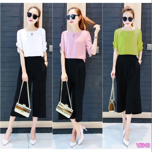 👗 HÀNG SHOP - SET BỘ ÁO TAY LOE QUẦN ỐNG SUÔNG