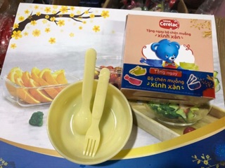 Set 3 Bộ chén muỗng Hàng km Nestle