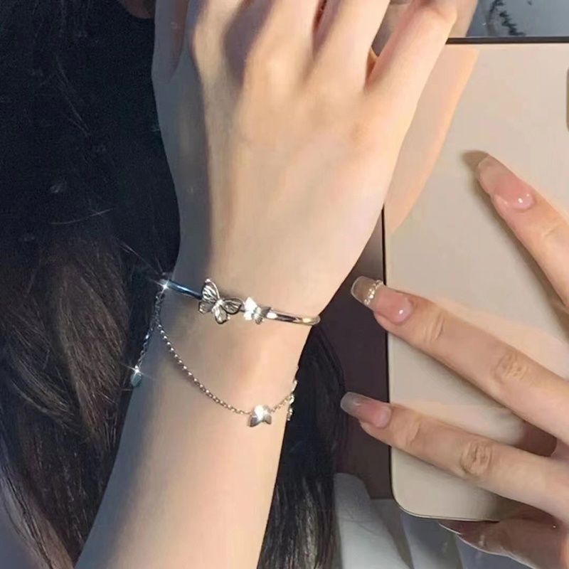 Vòng Tay Hai Lớp Thắt Nơ Phong Cách Hàn Quốc Chất Lượng Cao Cho Nữ