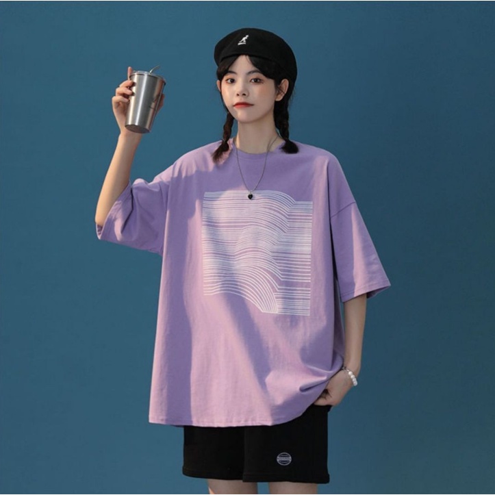 Áo Thun Ngắn Tay Họa Tiết Kẻ Sọc 4 Màu Sắc Thời Trang Mùa Hè Cho Nữ