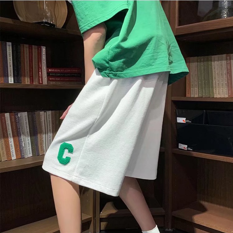 Quần Short Thể Thao Ống Rộng Màu Trơn Thêu Chữ Đơn Giản Thời Trang Cho Nam quần ngắn nam quần thể thao quần đùi thể thao nam Thời trang quần đùi ống rộng