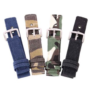 Nylon Canvas Watch Band Duarable Watches Strap 18-24mm