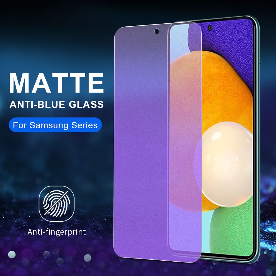 Kính Cường Lực Chống Ánh Sáng Xanh Cho Samsung Galaxy A72 A52 A32 A12 A31 A22 A51 A52s 5G A21s A11 A50 A70 A10s A20s A30s A50s A02s A03s A42 A01 M10 M11 M12 M21 M31 M30s Note 10 Lite A71 M51 S20 fe S10 Lite