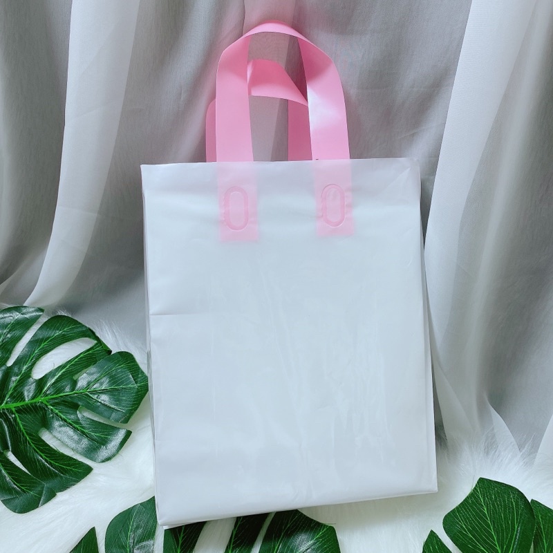 1KG trắng sữa ép quai hồng siêu xinh đựng quần áo mỹ phẩm đủ size