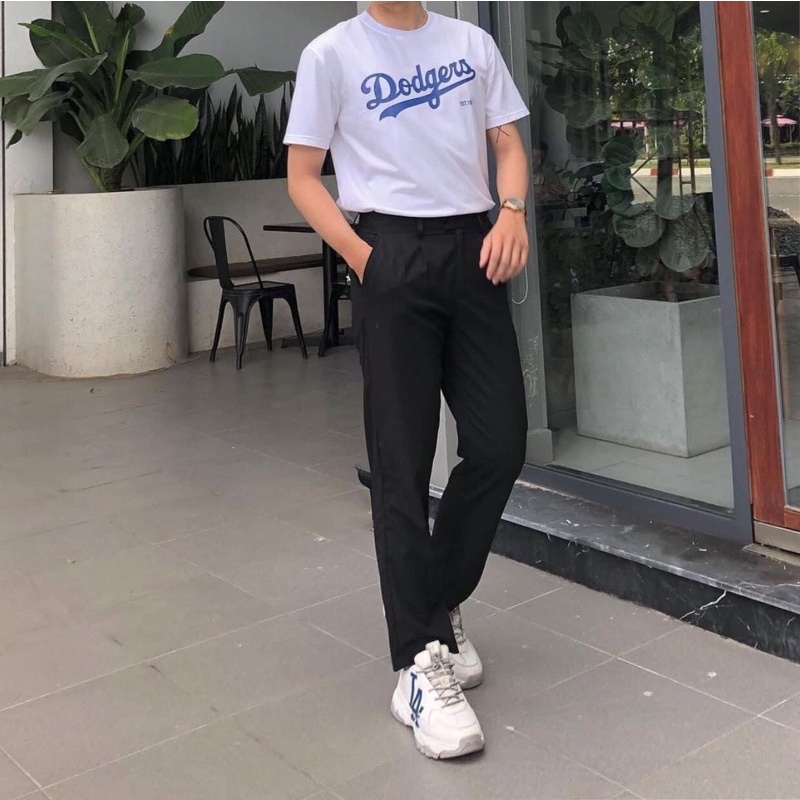 RYAN - Áo thun nam DODG  ngắn tay vải cotton cổ bo tròn thương hiệu RYAN form rộng phong cách Hàn Quốc