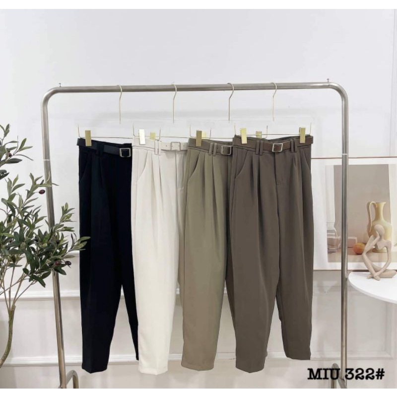 Quần baggy vải kèm đai hàng QCL1