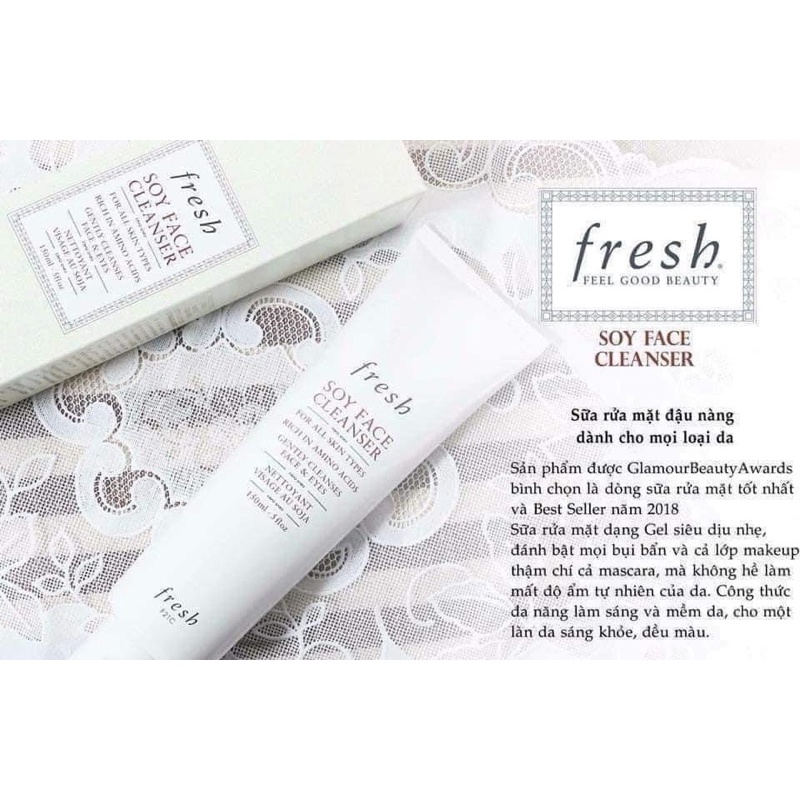 [BILL US] Sữa rửa mặt Fresh soy face cleanser | BigBuy360 - bigbuy360.vn
