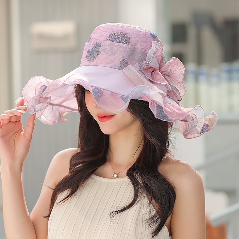 Brroa Phụ Nữ Mùa Hè Oganza Sunhat Cho Tiệc Cưới Giữ Ánh Nắng Mặt Trời Từ Da
