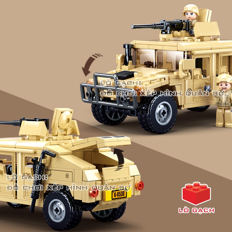 Bộ xếp hình Xe bọc thép Humvee Desert Storm quân đội Mỹ
