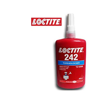 Keo khóa ren Loctite 242, khóa bulong, đai ốc tác dụng tốt cho tất cả các loại ren kim loại, chai 50ml