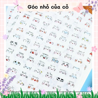 Set 336 Sticker Cảm Xúc Biểu Cảm Phong cách Hàn Quốc Biểu Cảm Aegyo Gocnhocuaco0 VPP0080