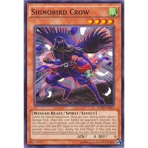 Thẻ bài Yugioh - TCG - Shinobird Crow / RATE-EN022'