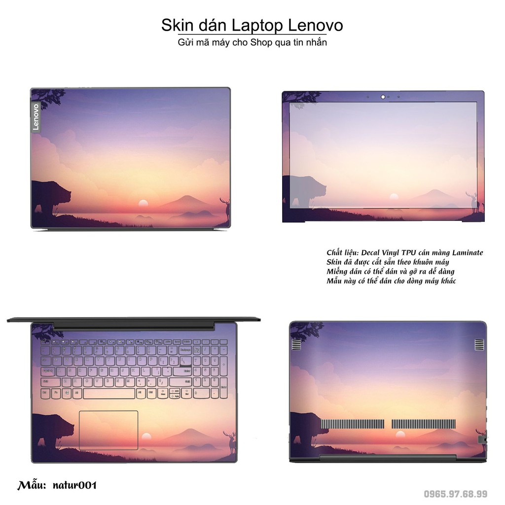 Skin dán Laptop Lenovo in hình thiên nhiên (inbox mã máy cho Shop)