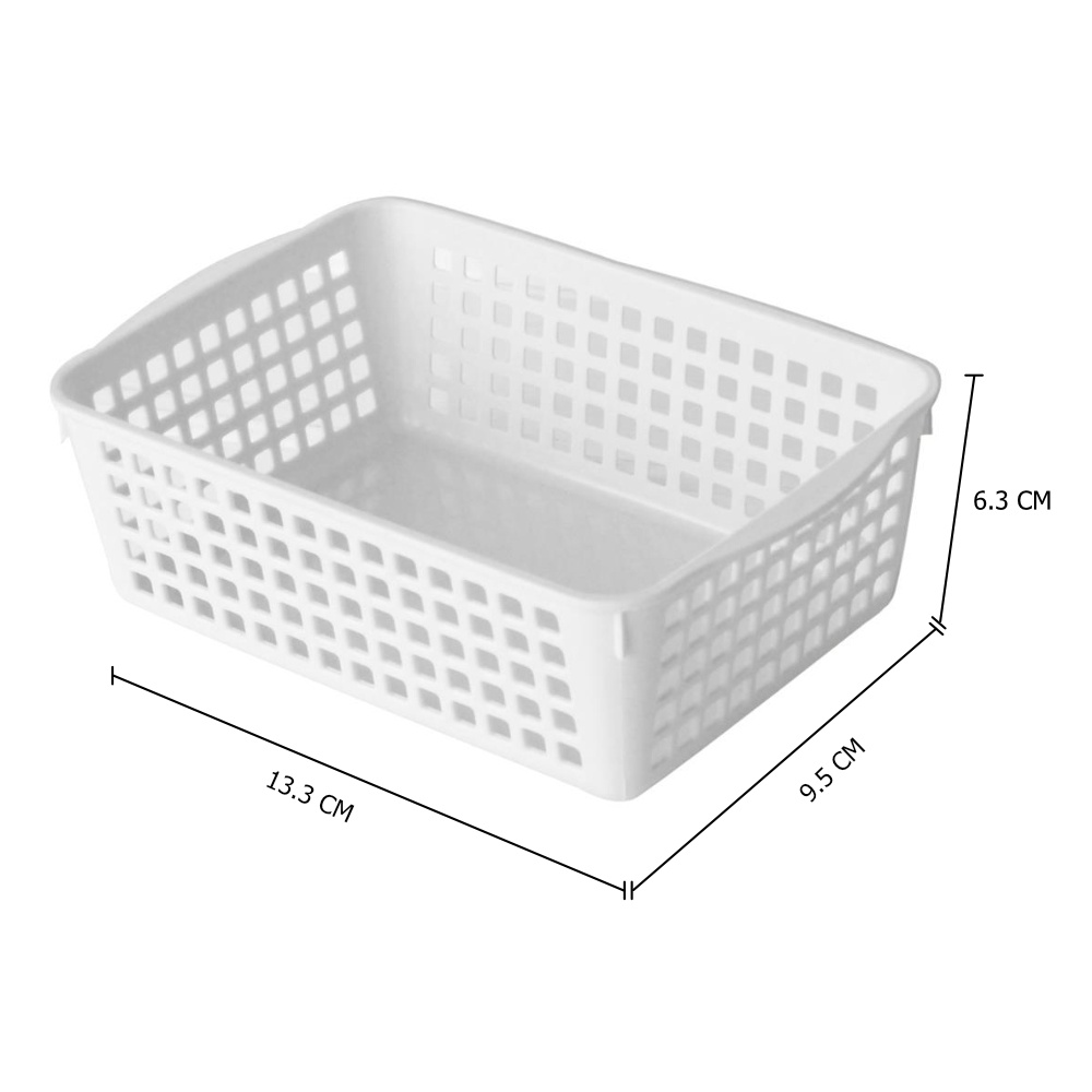 HomeBase KECH Rổ nhựa dùng trong nhà bếp Thái Lan 5179 W9.5xD13.3xH6.3cm màu trắng