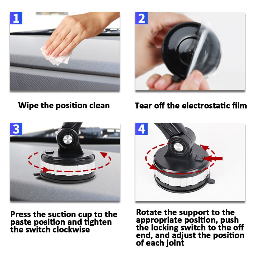 Giá Đỡ Điện Thoại Có Giác Hút Gắn Xe Hơi Có Thể Xoay Điều Chỉnh Nhiều Màu