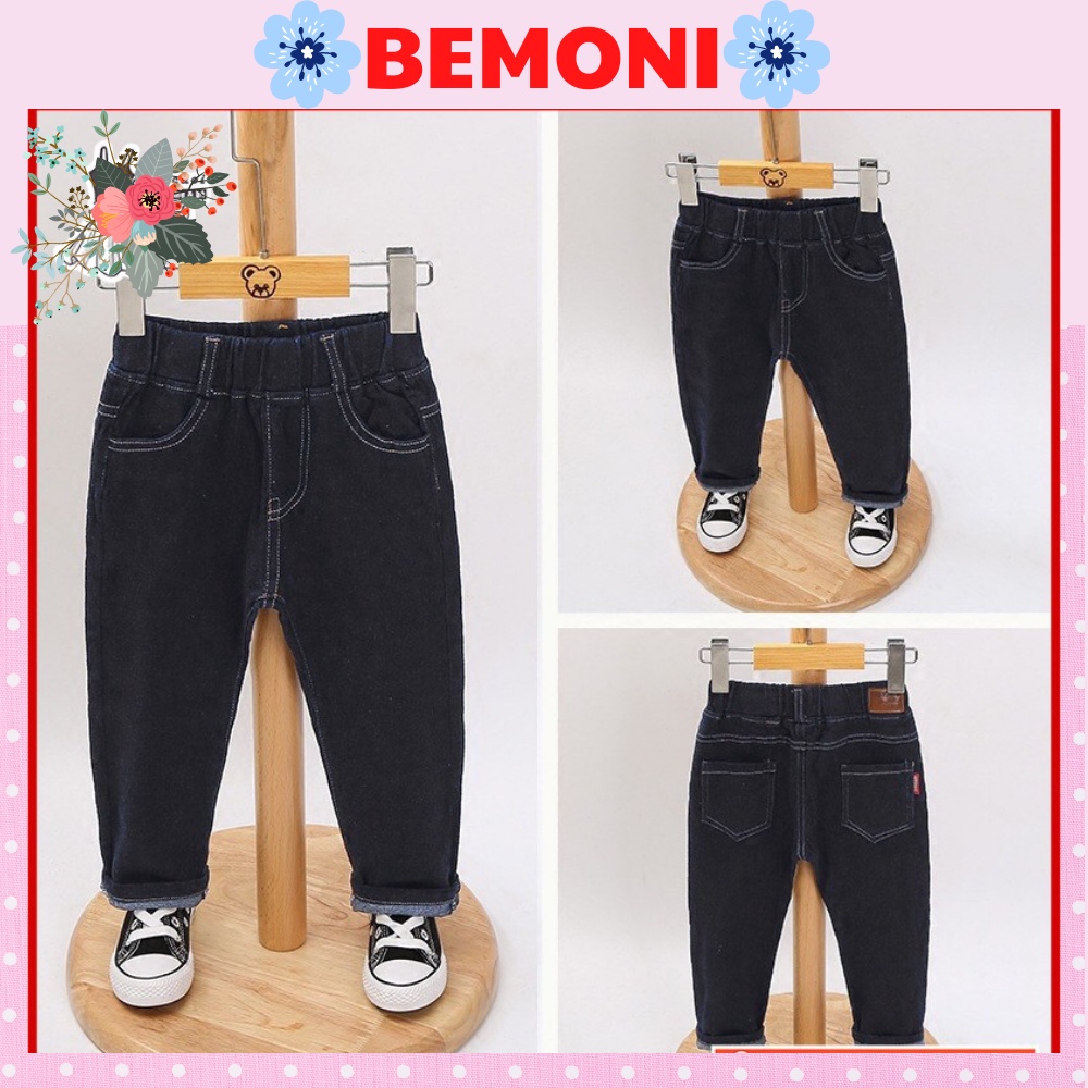 Quần Giả Jeans Giả Bò Bé Trai Bé Gái Bemoni Loại Không Rách Gối TN06