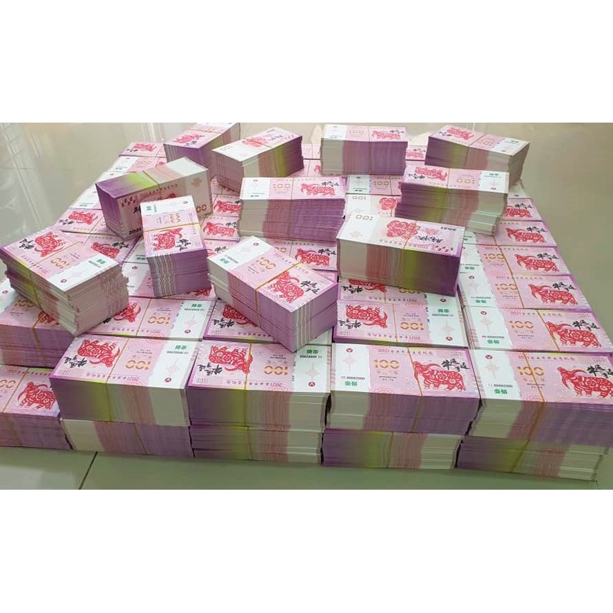 Tiền Hình Con Trâu 100 MaCao - Lì Xì Tết 2021 - Tết Tân Sửu