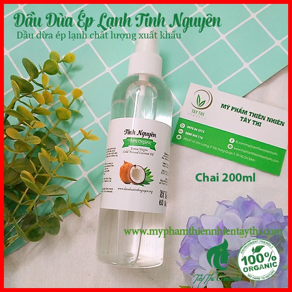 Dầu Dừa Ép Lạnh Tinh Nguyên Chai 200ml